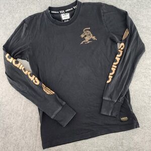 Adidas Skateboarding Tiger Graphic Long Sleeve Tee Black Gold Mens XS